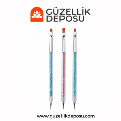 3'Lü Çift Jel Fırça ve Dot Seti