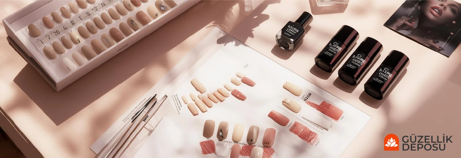 örnek bir protez tırnak yapımı canlandırması