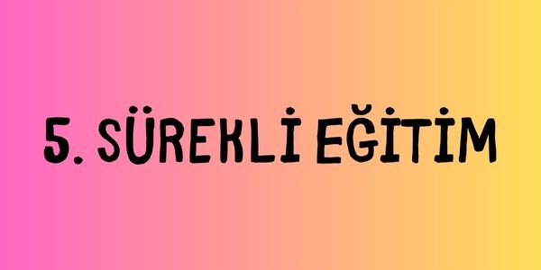 Sürekli Eğitim