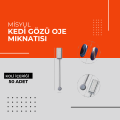 (Toptan) Kedi Gözü Oje Mıknatısı 1 Paket (50 Adet)