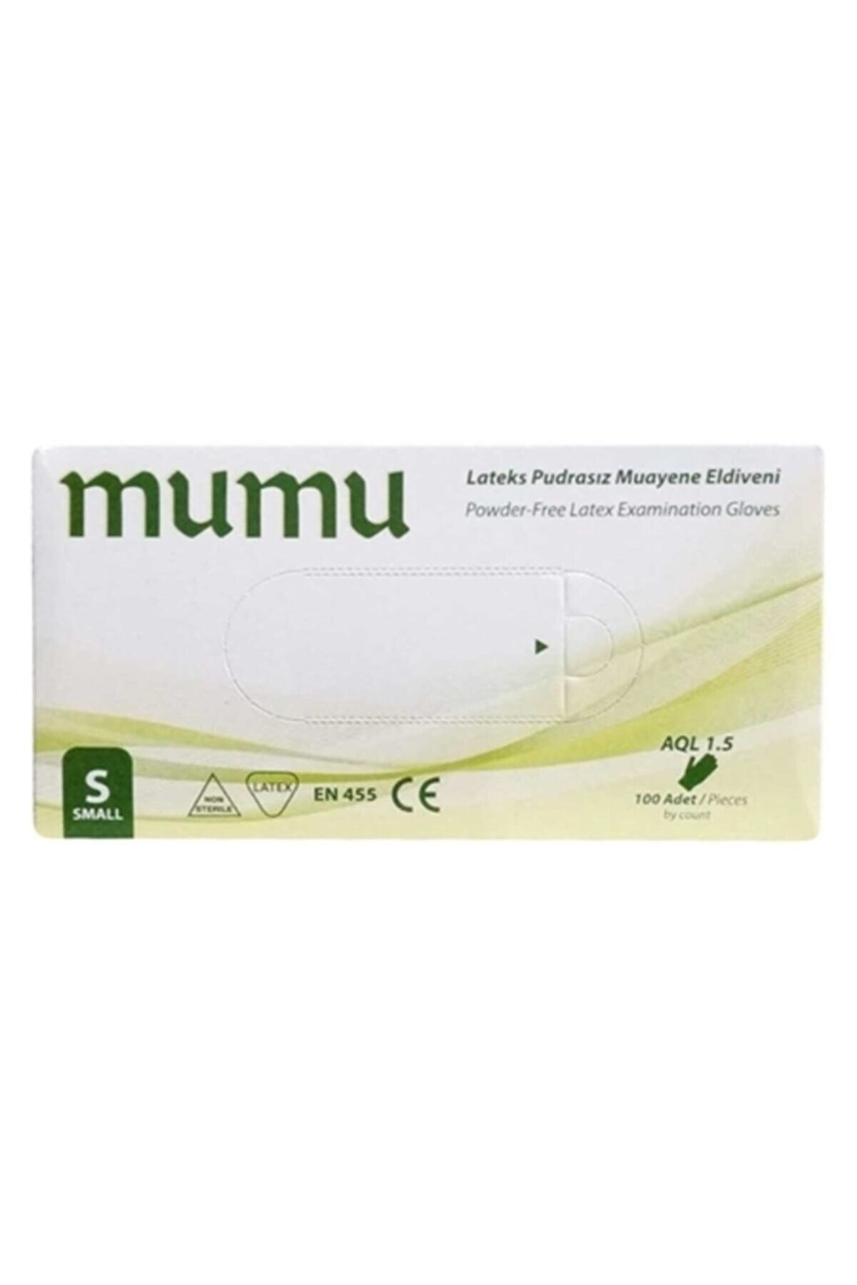 Mumu Pudrasız Lateks Eldiven S Beden 100'lü Paket