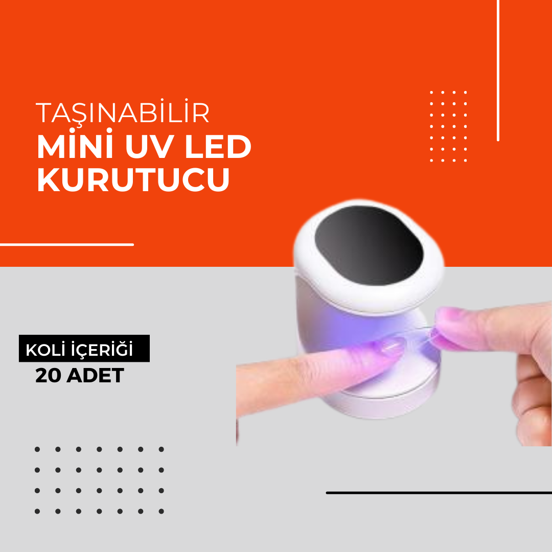 (Toptan) Taşınabilir Mini Uv Led Kurutucu 1 Koli (20 Adet)