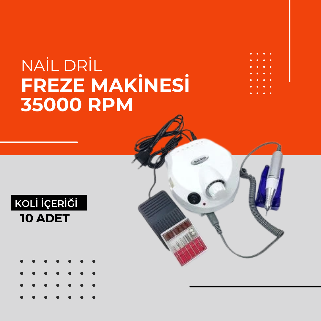 (Toptan) Nail Drill Freze Makinesi 35000 RPM 1 Koli (10 Adet)