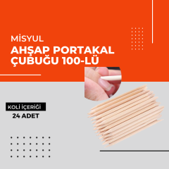 (Toptan) Ahşap Tırnak İtici Portakal Çubuğu 100-lü 1 Koli (24 Adet)