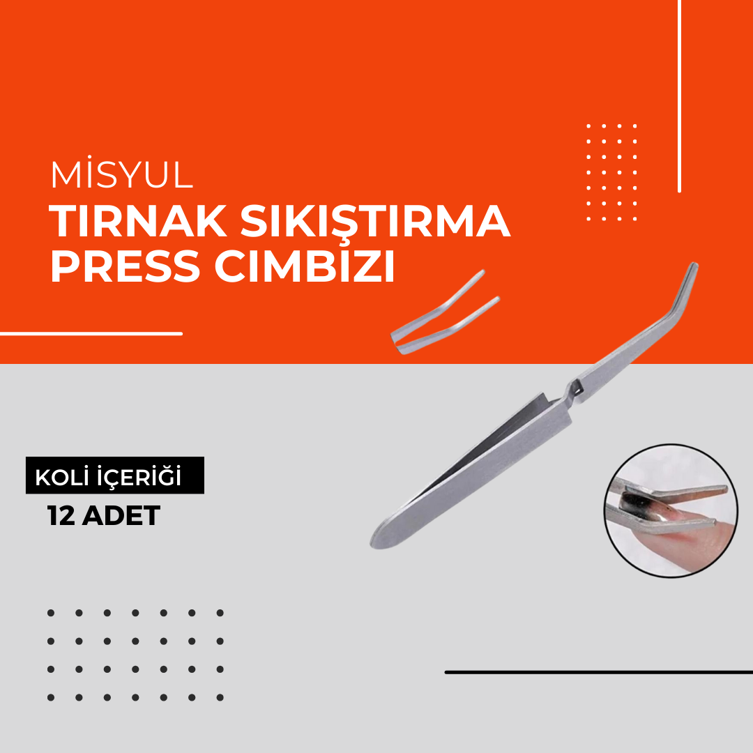 (Toptan) Tırnak Sıkıştırma Press Cımbızı 1 Paket (12 Adet)