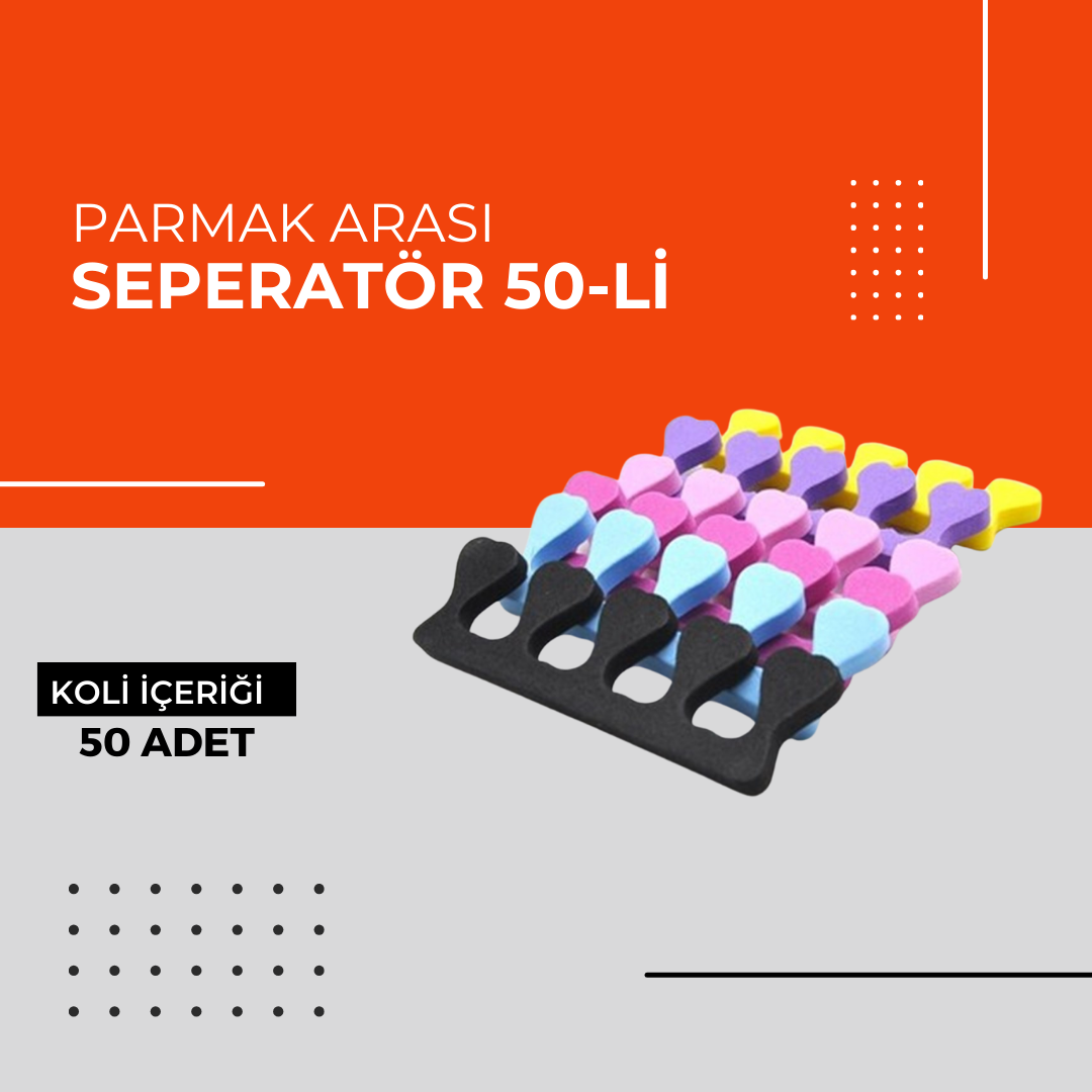 (Toptan) Parmak Arası Seperatör 50-li 1 Koli (50 Adet)
