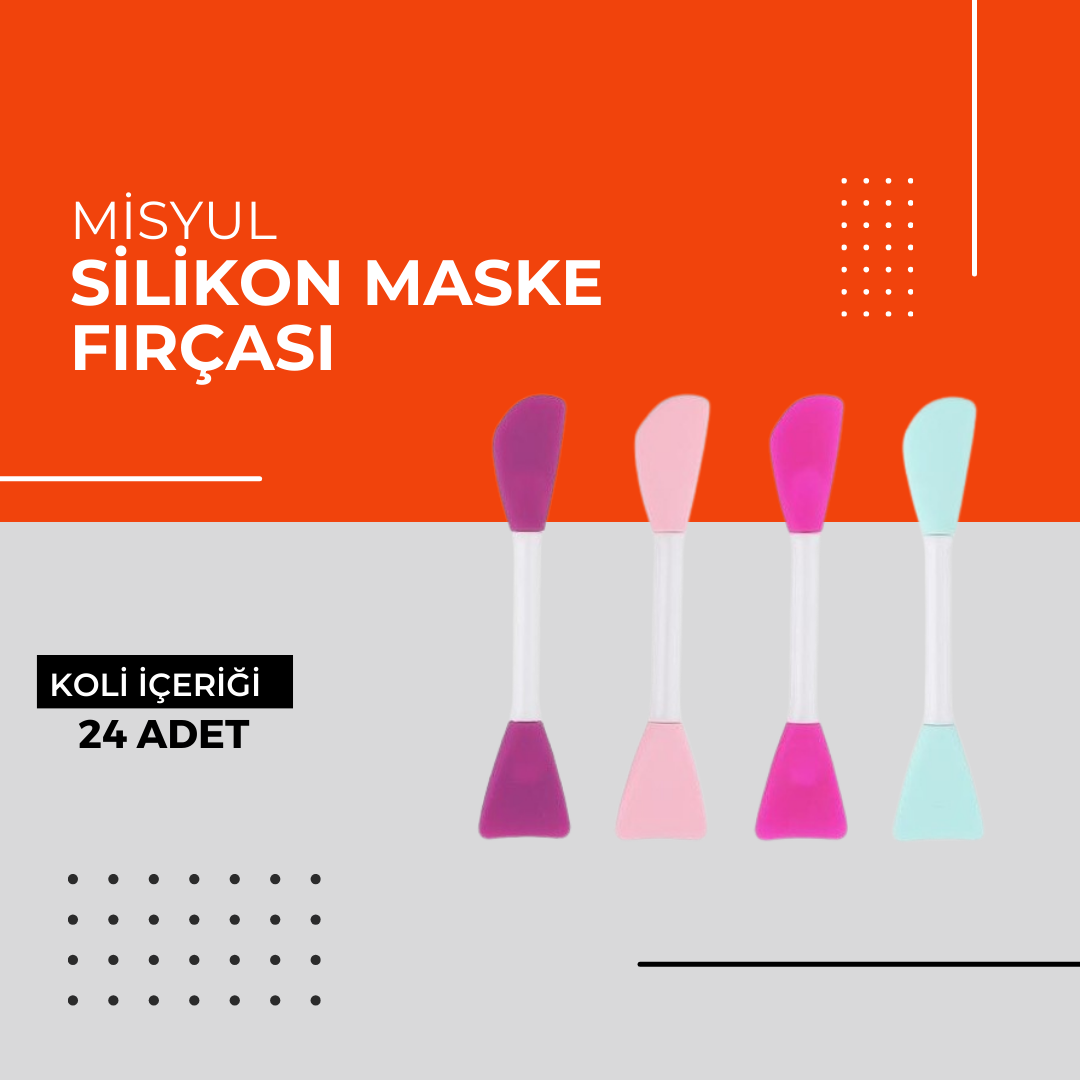 (Toptan) Çift Taraflı Silikon Maske Fırçası 1 Paket (24 Adet)