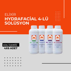 (Toptan) Hydrafacial Solüsyon 1LT 4-lü Set 1 Koli (4x6 Adet)