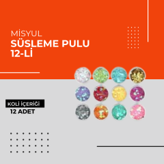(Toptan) Tırnak Süsleme Pulu 12-li 1 Koli (12 Adet)