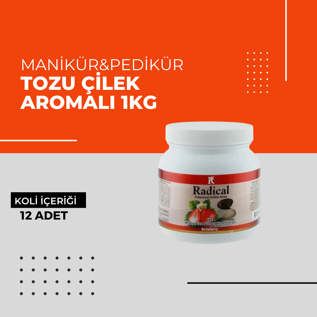 (Toptan) Manikür & Pedikür Tozu 1KG 1 Koli (12 Adet)