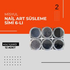 (Toptan) Tırnak Süsleme Sim Çeşitleri 6-lı 1 Paket (12 Adet)
