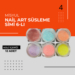 (Toptan) Tırnak Süsleme Sim Çeşitleri 6-lı 1 Paket (12 Adet)