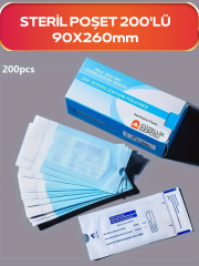 Steril Pac 200'lü ( Tırnak Sterilizasyon Paket , Kraft Poşet) Otoklav