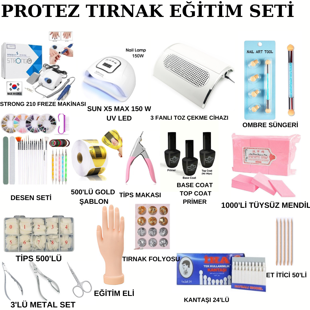 Protez Tırnak Eğitim Seti