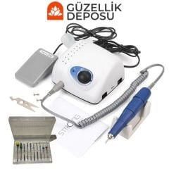 Strong 210 Mikromotor Törpü Makinası + 10'lu Freze Uç (Yetkili Satıcı) 2 Yıl Garantili Freze Cihazı - Freze Makinesi