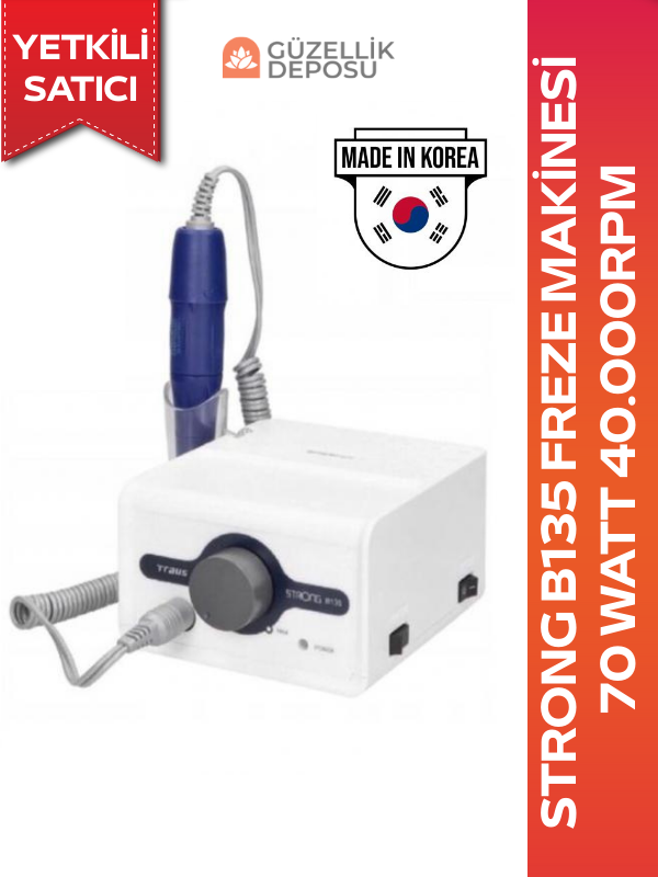Strong B135 Yeni Elektrikli Freze Törpü Makinesi 40.000 RPM 70 Watt (Yetkili Satıcı) 2 Yıl Garantili
