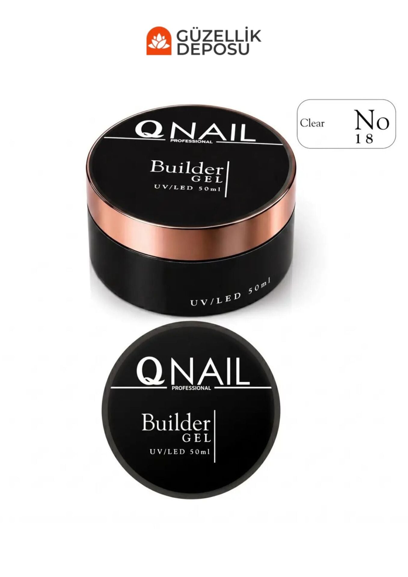 QNAİL Şeffaf Builder Gel 50 ml Protez Tırnak Jeli UV LED Uzatma Güçlendirme Profesyonel Jel NO:11