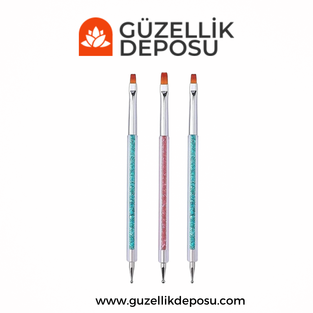 3'Lü Çift Jel Fırça ve Dot Seti