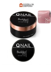 QNAİL Builder Gel 50 ml Protez Tırnak Jeli UV LED Uzatma Güçlendirme Profesyonel Jel NO:03