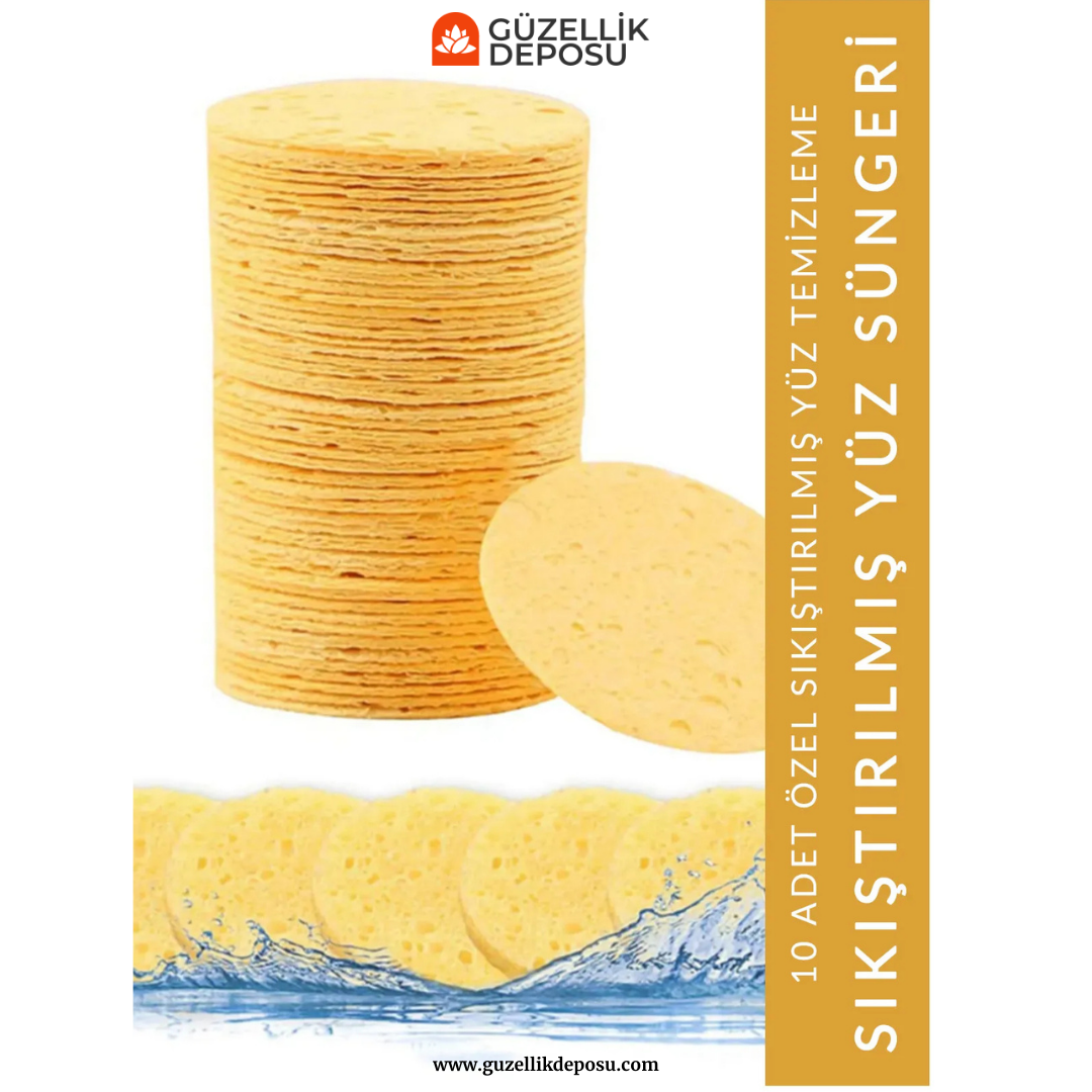 Sıkıştırılmış Cilt Süngeri 10'lu Paket