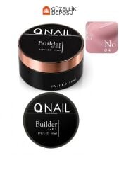 QNAİL Builder Gel 50 ml Protez Tırnak Jeli UV LED Uzatma Güçlendirme Profesyonel Jel NO:04