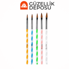 Akrilik Jel & Uv Jel Fırça Seti 5'li