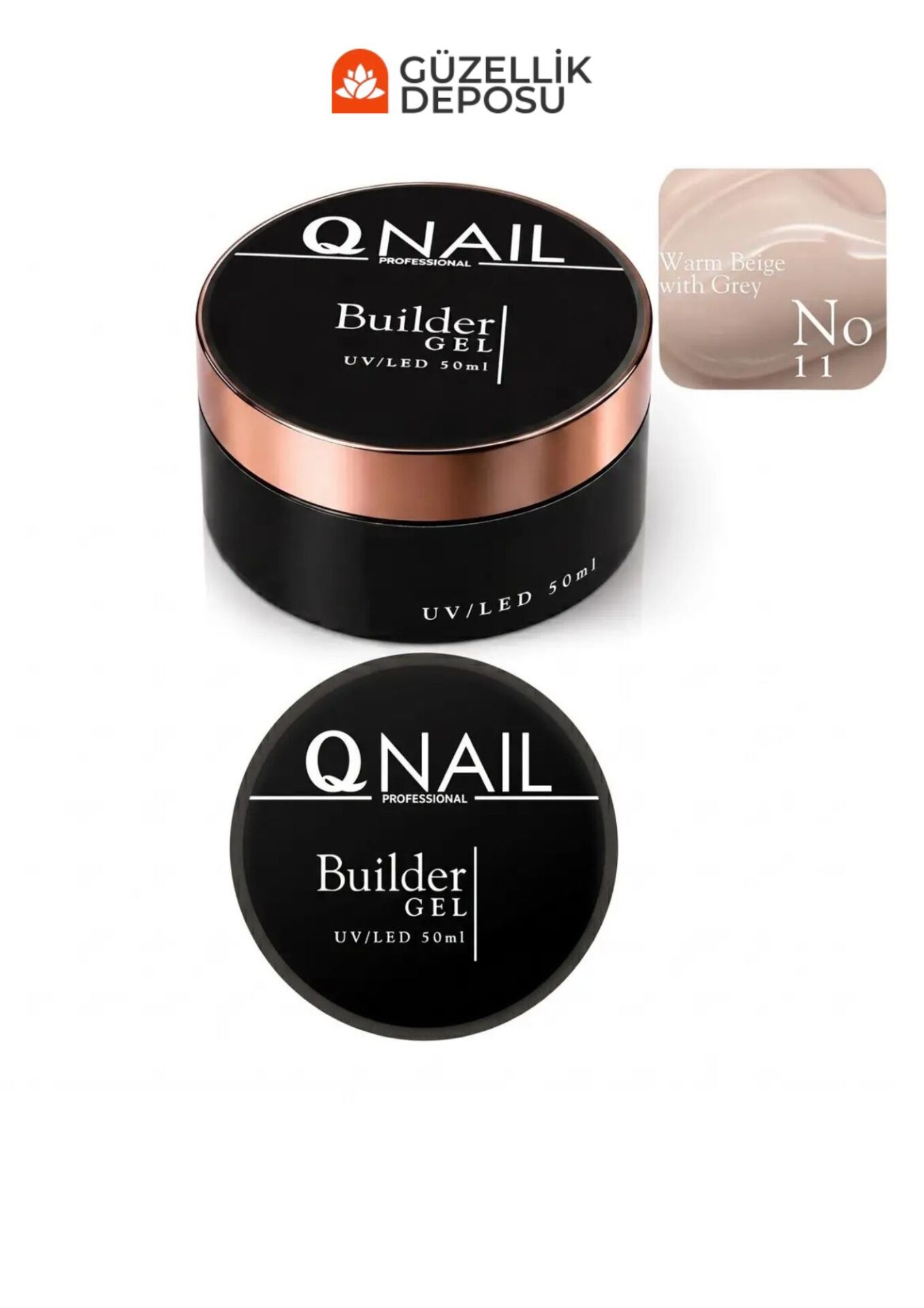 QNAİL Builder Gel 50 ml Protez Tırnak Jeli UV LED Uzatma Güçlendirme Profesyonel Jel NO:11