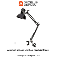 Akrobatik Masa Lambası Siyah (Protez Tırnak Masa Lambası)