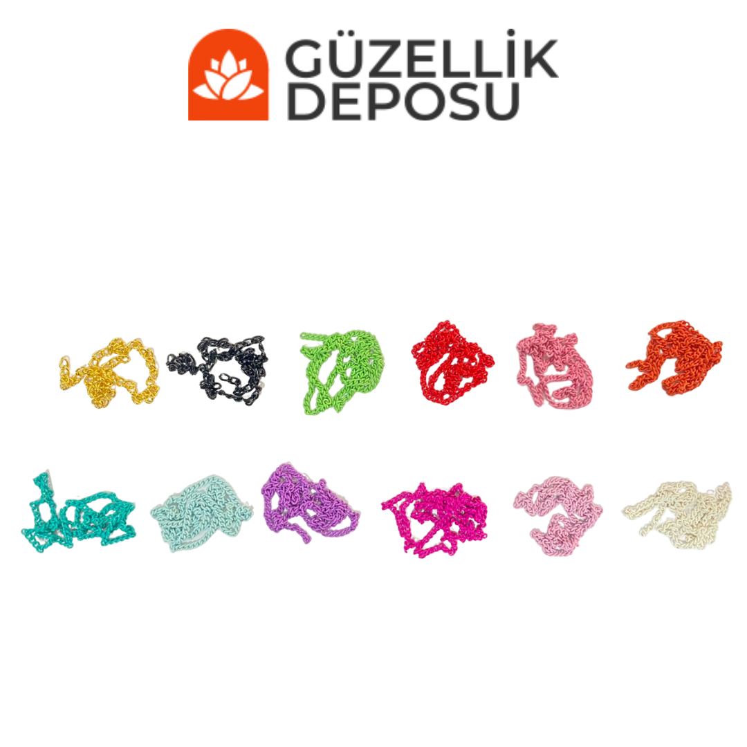 Nail Art Tırnak Süsleme Zincirleri 12'li