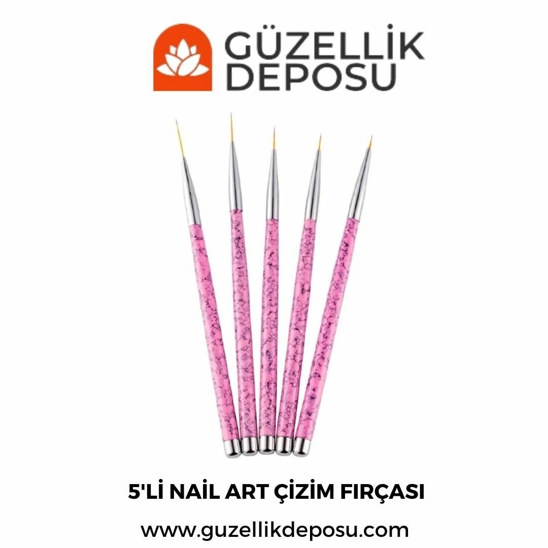 Misyul 5'li Nail Art Çizim Fırçası