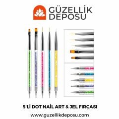 Misyul 5'li Dotlu Nail Art & Jel Fırçası
