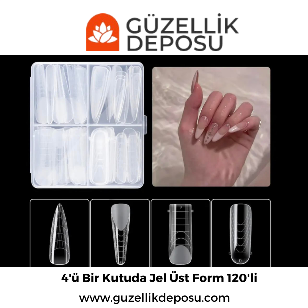 Jel Tırnak Üst Form 4'ü Bir Kutuda 120'li (Kompozit)