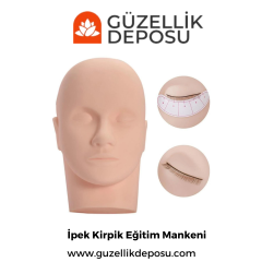 İpek Kirpik Eğitim Kafası - Mankeni