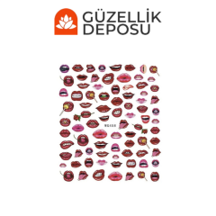 Dudak Desen Tırnak Sticker