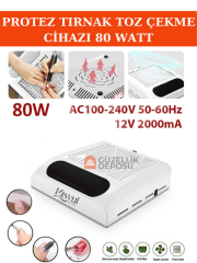 Tırnak Toz Çekme Tırnak Toz Toplama Cihazı 80 Watt , Protez Tırnak & Manikür Tırnak Toz Toplayıcı Cihaz Beyaz