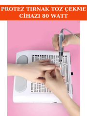 Tırnak Toz Çekme Tırnak Toz Toplama Cihazı 80 Watt , Protez Tırnak & Manikür Tırnak Toz Toplayıcı Cihaz Beyaz