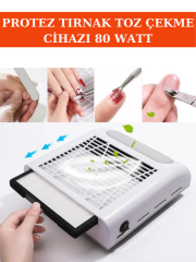 Tırnak Toz Çekme Tırnak Toz Toplama Cihazı 80 Watt , Protez Tırnak & Manikür Tırnak Toz Toplayıcı Cihaz Beyaz