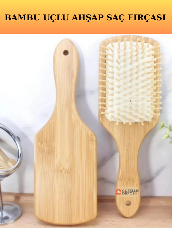 Doğal Bambu Ahşap Saç Tarağı