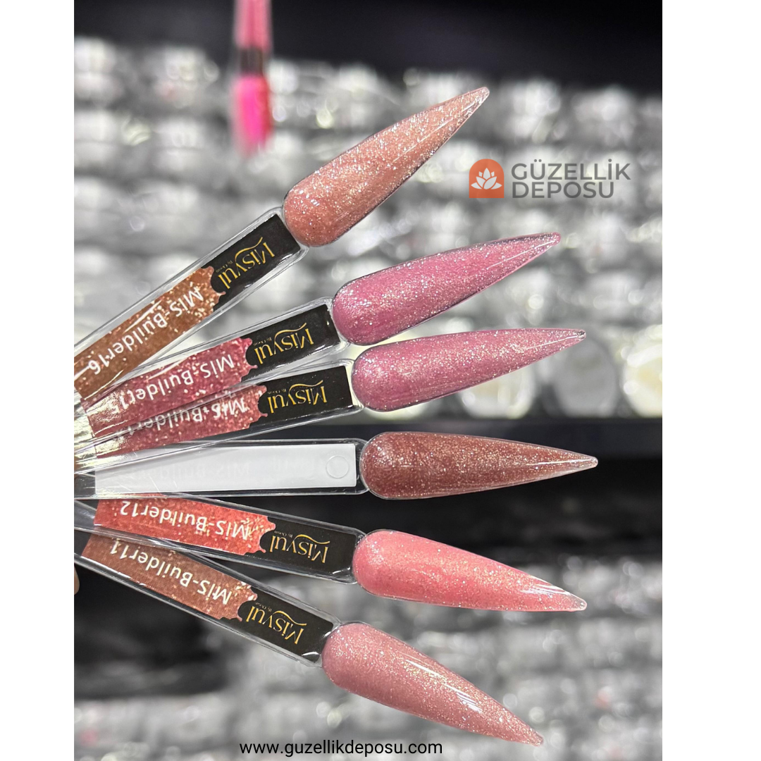 Simli Builder Gel Renk Çeşitleri 30 ml (Builder Jel)