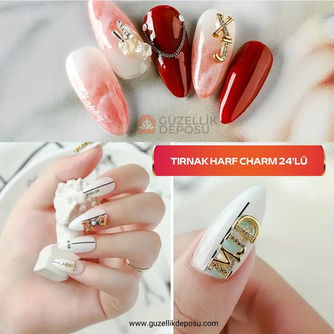 Tırnak Harf Charm 24'lü