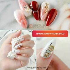 Tırnak Harf Charm 24'lü