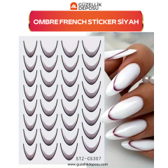Ombre French Sticker Siyah