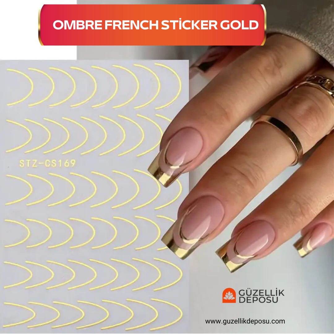 Ombre French Sticker Gold