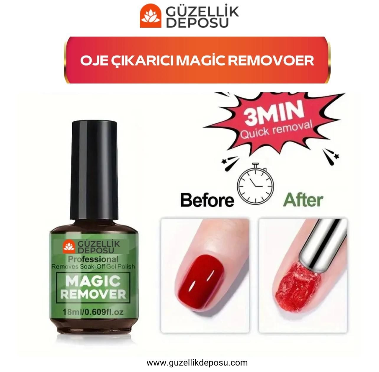Kalıcı Oje Çıkarıcı Magic Remover
