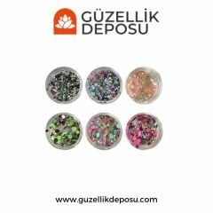 Nail Art Tırnak Süsleme Pul Çeşitleri 6'lı