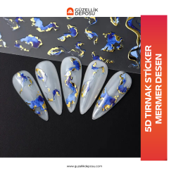 5D Tırnak Sticker Mermer Desen