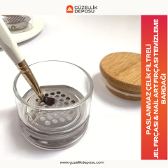 Filtreli Fırça Temizleme Bardağı Paslanmaz Çelik