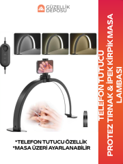 Protez Tırnak & İpek Kirpik Masa Lambası Telefon Tutuculu