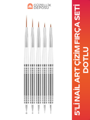 Misyul Dotlu Nail Art Fırçası 5'li