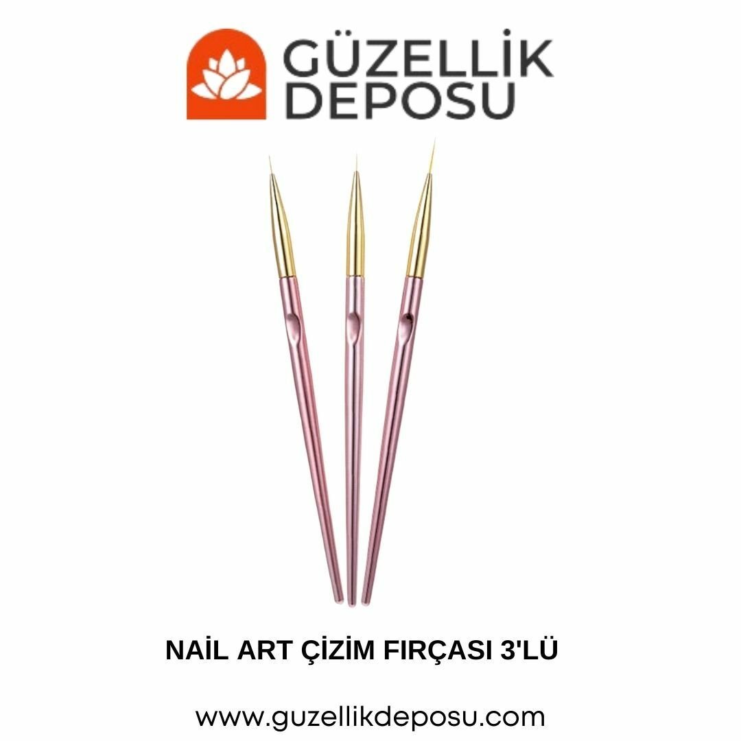 Misyul Nail Art Çizim Fırçası 3'lü